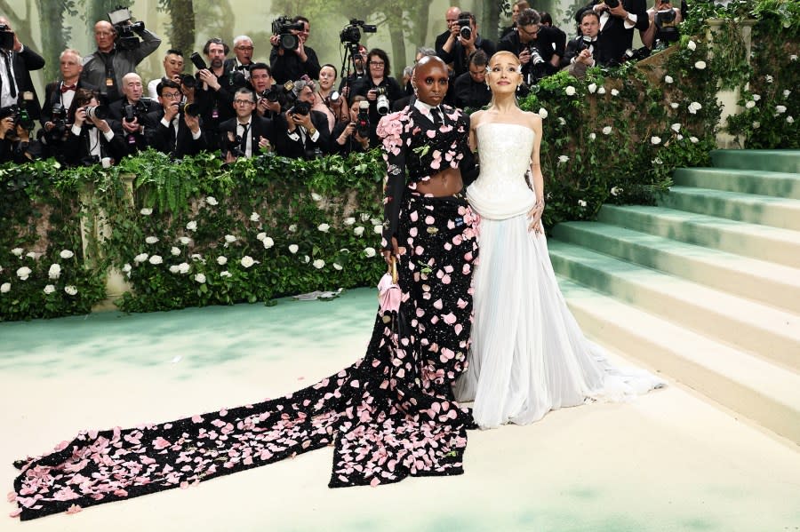 Cynthia Erivo and Ariana Grande attend The 2024 Met Gala