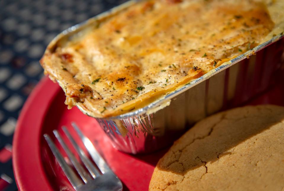 The homemade Chicken Pot Pie with Peanut Butter Cookie from Cafe Moxo in Springfield, Ill. [Justin L. Fowler/The State Journal-Register]