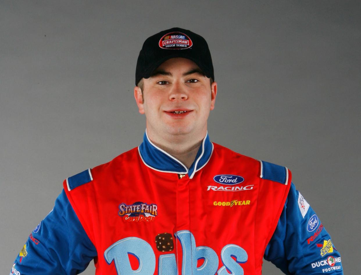 Bobby East, driver of the #21 Ford, during the NASCAR Craftsman Truck Series media day at Daytona International Speedway on February 9, 2006 in Daytona, Florida. 