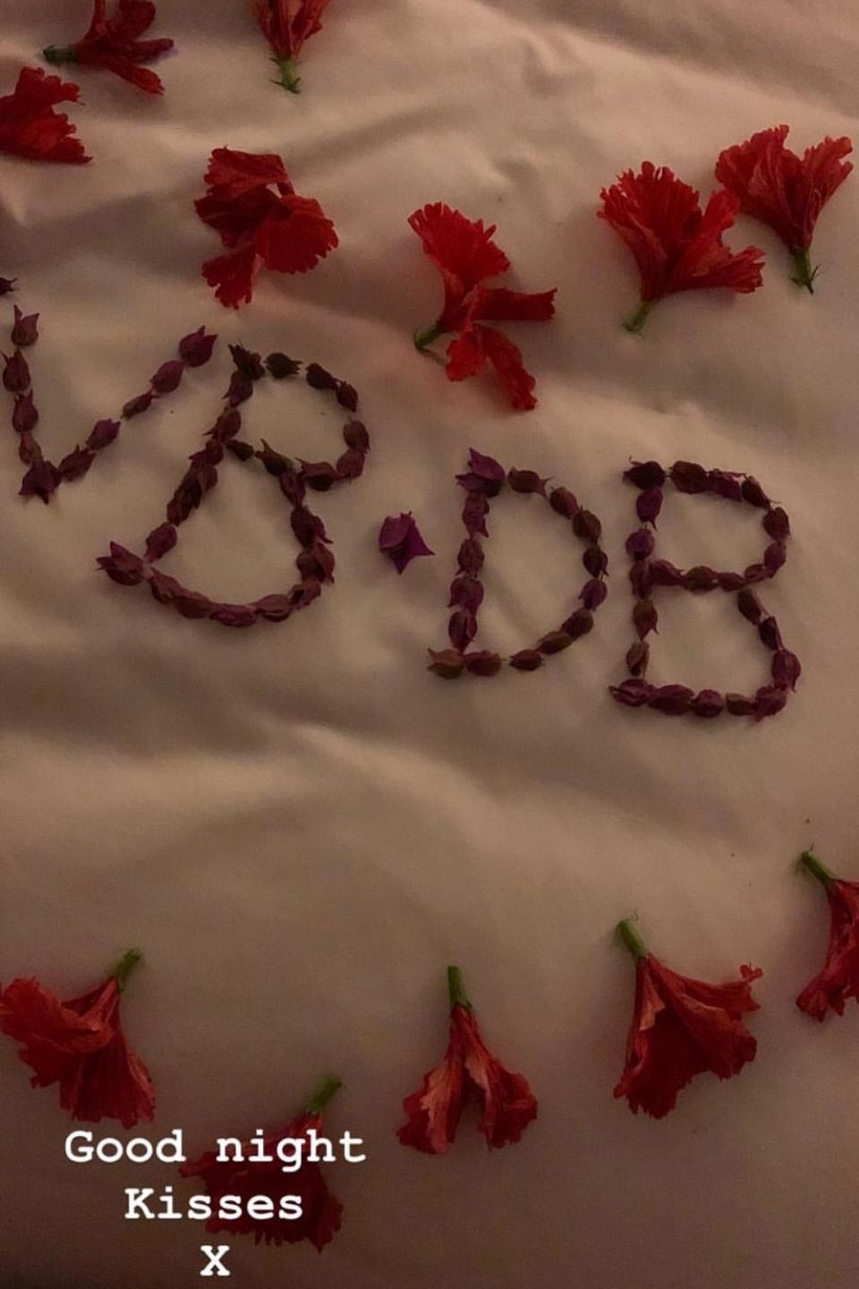 Loved up: Victoria and David Beckham enjoyed a date night (Instagram/ Victoria Beckham)