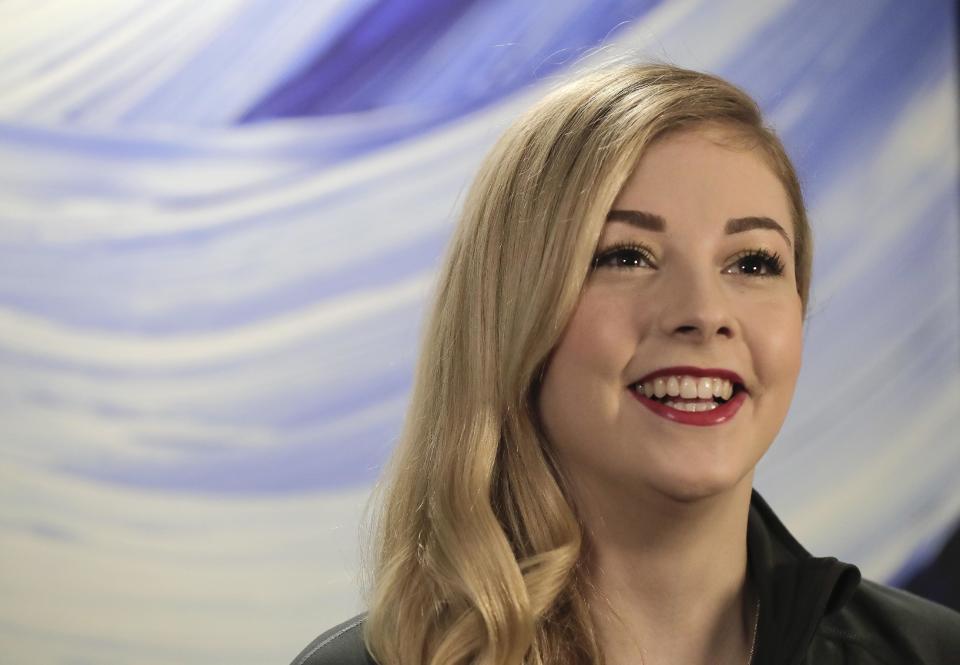 Gracie Gold isn’t ready to return to the ice just yet, but she’s ready to cheer on her friends at the U.S. Figure Skating Nationals. (AP Photo)