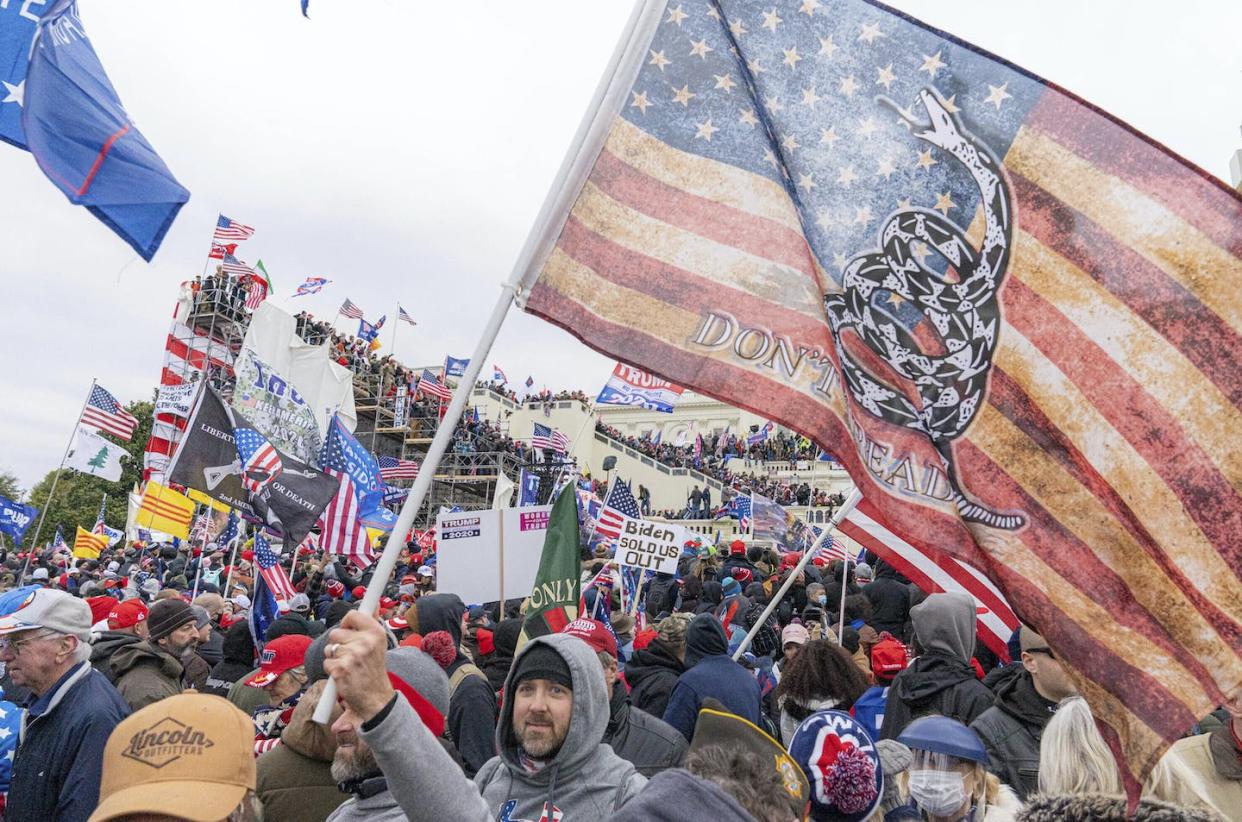 Rioters outside the Capitol Building, Washington DC, 6 January 2021. Mihoko Owada/STAR MAX/IPx/AP