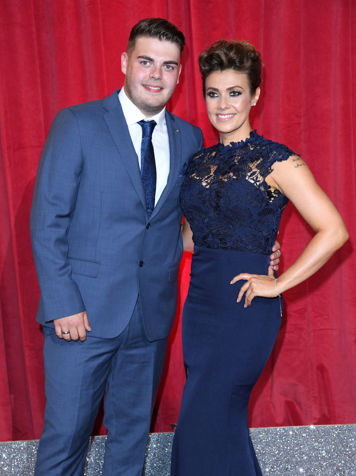 MANCHESTER, ENGLAND - JUNE 03:  Kym Marsh and son David Cunliffe attend the British Soap Awards at The Lowry Theatre on June 3, 2017 in Manchester, England.  (Photo by Karwai Tang/WireImage)