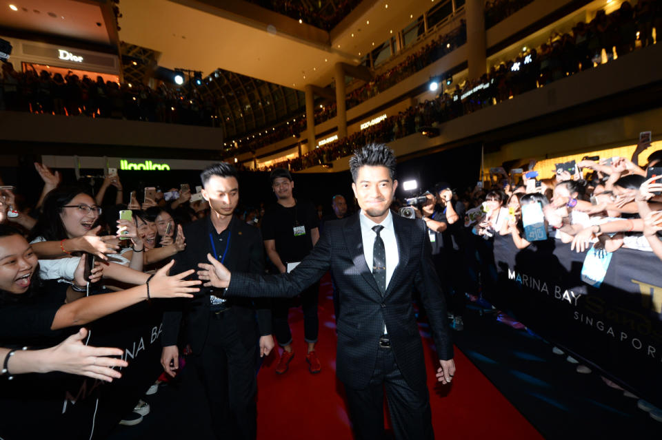 Aaron Kwok at the red carpet for “Cold War 2″.