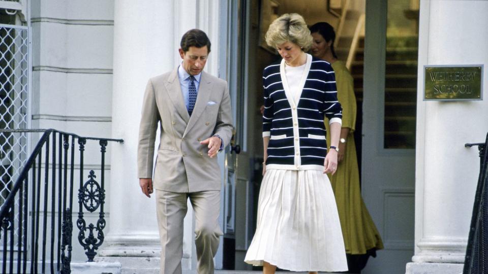 charles and diana leave william's school