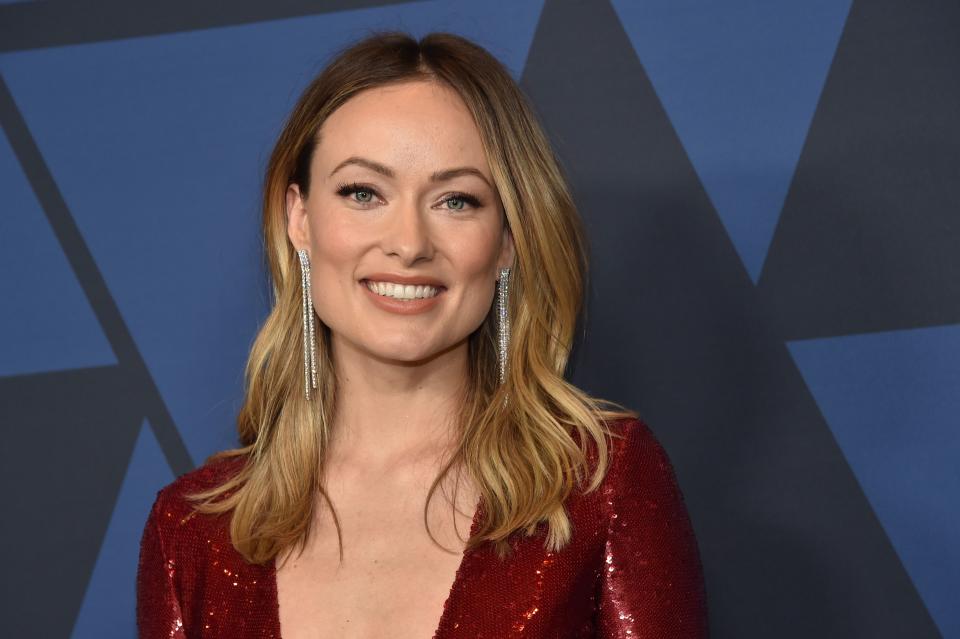 US actress Olivia Wilde arrives to attend the 11th Annual Governors Awards gala hosted by the Academy of Motion Picture Arts and Sciences at the Dolby Theater in Hollywood on October 27, 2019. (Photo by Chris Delmas / AFP) (Photo by CHRIS DELMAS/AFP via Getty Images)