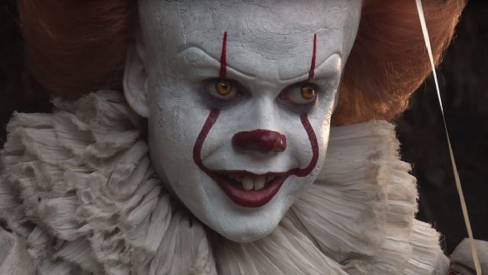 Bill Skarsgård as Pennywise the Clown in “It” - Credit: Warner Bros./Youtube
