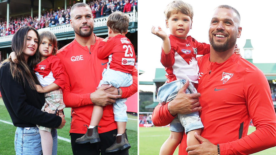 Buddy Franklin at the SCG with his family.