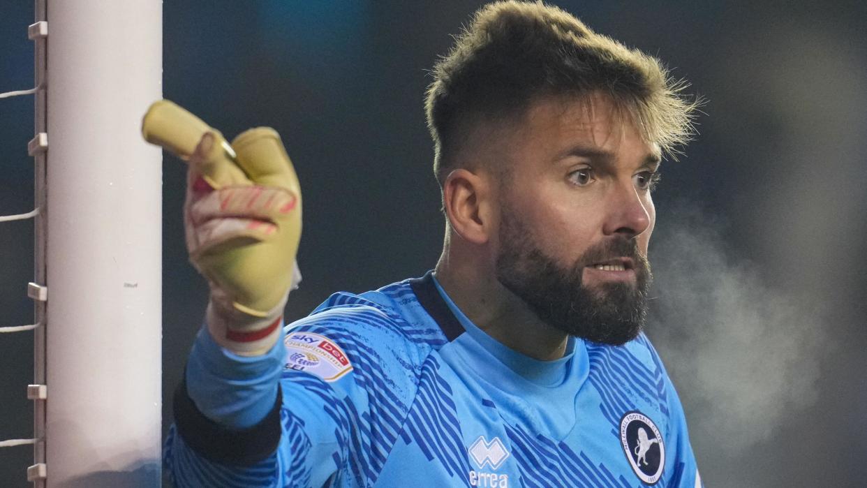 Bartosz Bialkowski in goal for Millwall