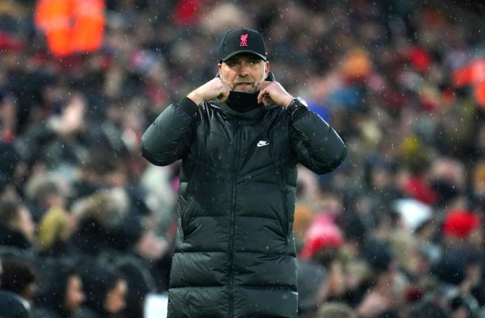Jurgen Klopp’s (pictured) Liverpool saw preparations for the game suffer disruption after Thiago Alcantara tested positive (Nick Potts/PA) (PA Wire)