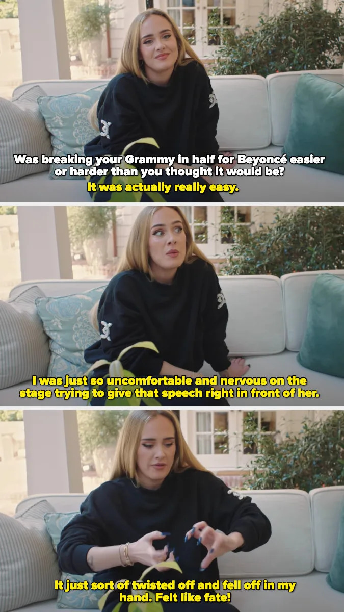 Her explaining it was easy because she was nervous trying to give the speech and how it twisted off, feeling like fate