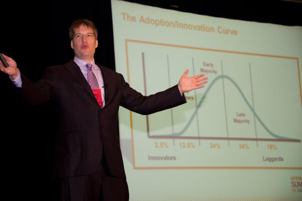 Brian O'Kelley speaks at the AppNexus Summit SF at the Four Seasons Hotel on April 14, 2011 in San Francisco, California. (Photo by Steve Jennings/WireImage)