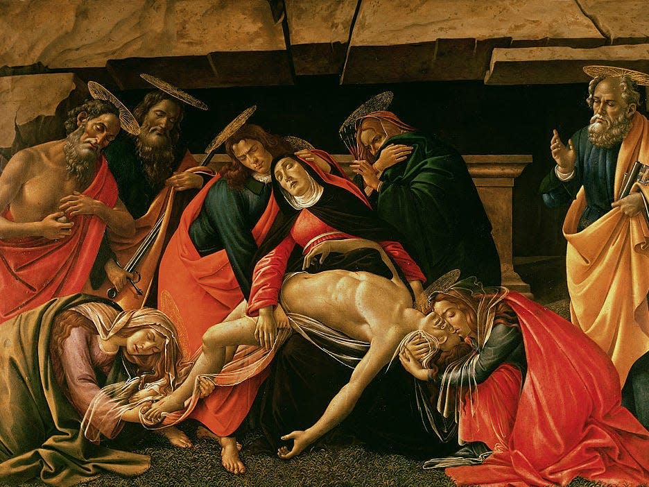 Lamentation over the Dead Christ. Found in the collection of Alte Pinakothek, Munich.