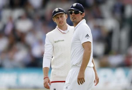 FILE PHOTO: Britain Cricket - England v Pakistan - First Test - Lord's - 14/7/16 England's Alastair Cook and Joe Root Action Images via Reuters / Andrew Boyers Livepic