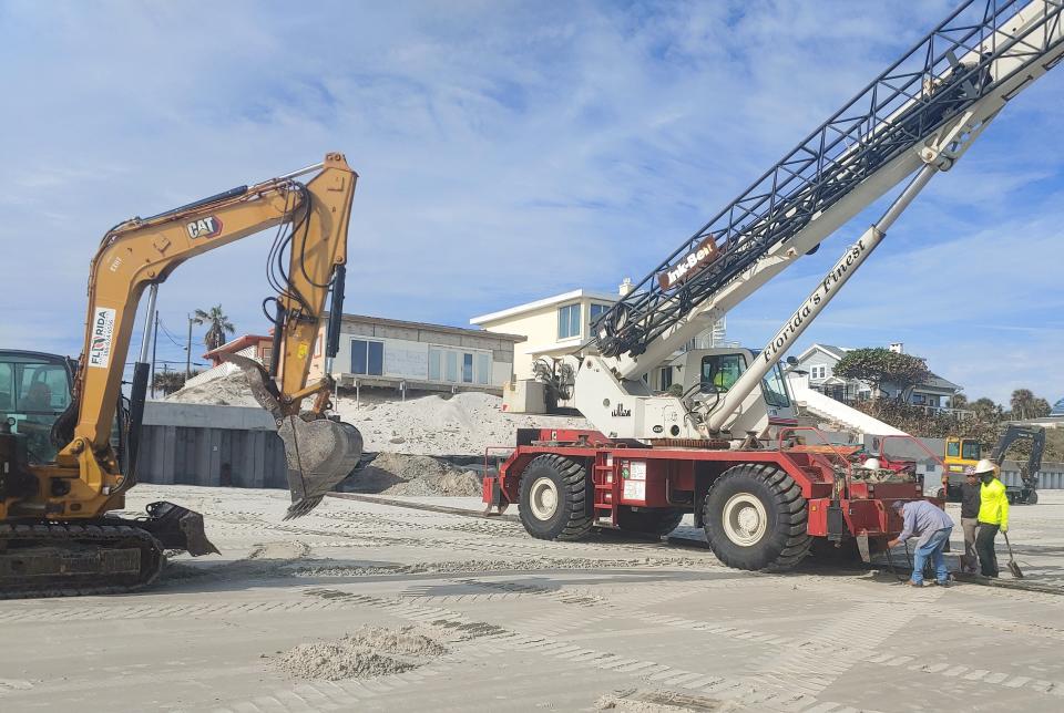 Lots of heavy lifting remains along the seawall lines in Wilbur by the Sea.