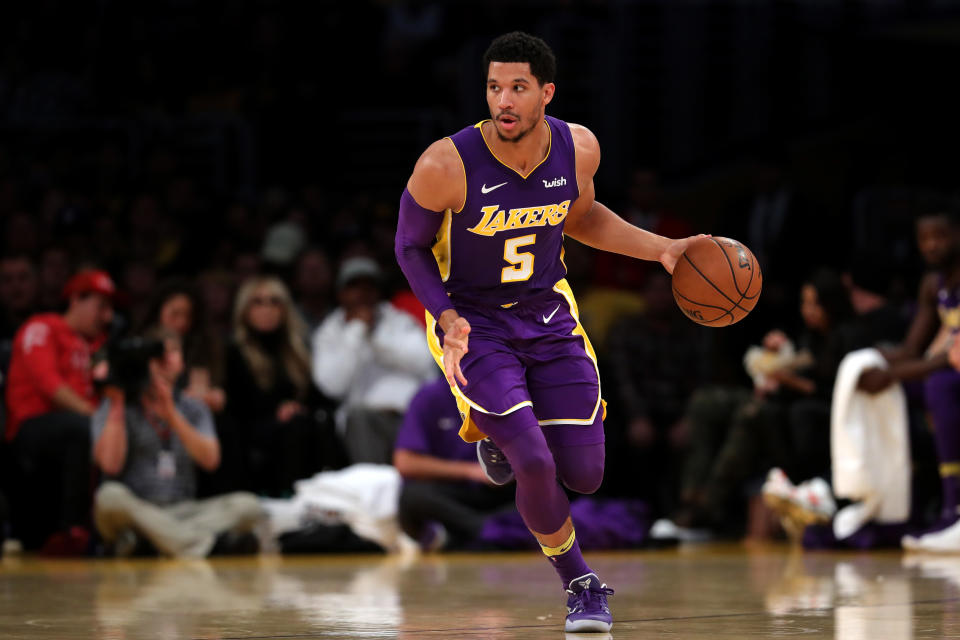 Josh Hart的NBA生涯自洛杉磯湖人起步。（Photo by Sean M. Haffey/Getty Images）