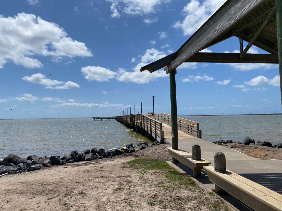 City of Corpus Christi officials celebrated the completion and reopening of Flour Bluff's Philip Dimmitt Park and Pier on Friday, May 13, 2022.
