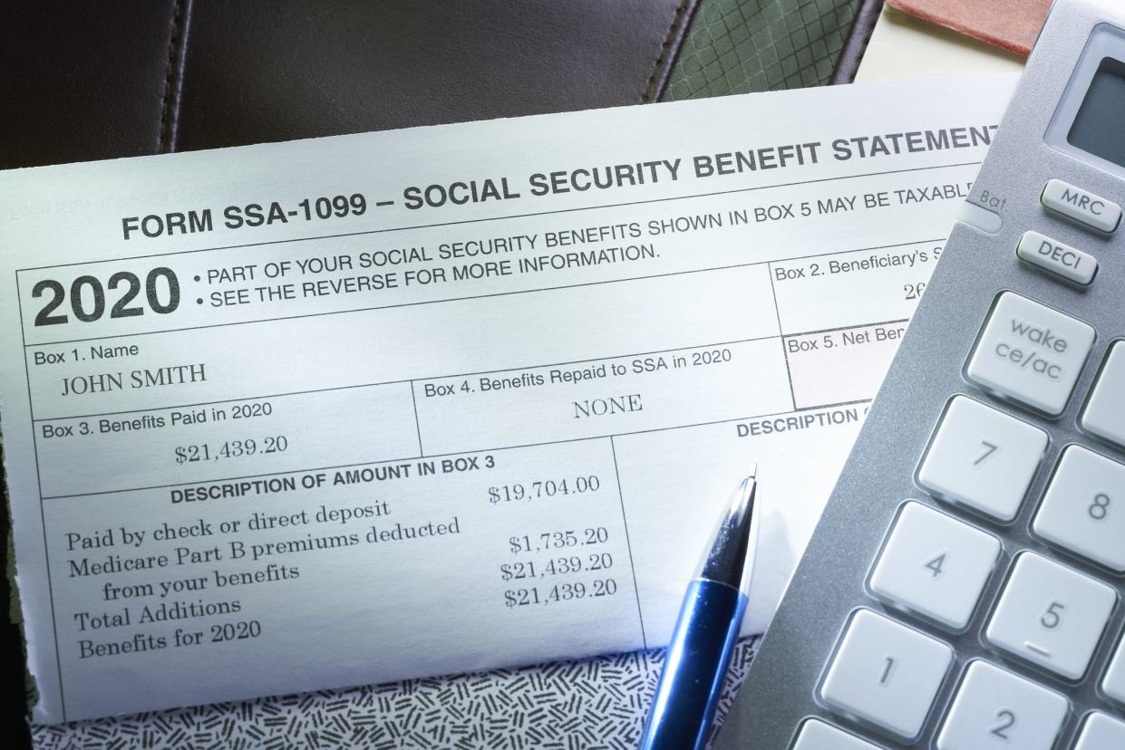 2020 Social Security Benefit Statement with calculator