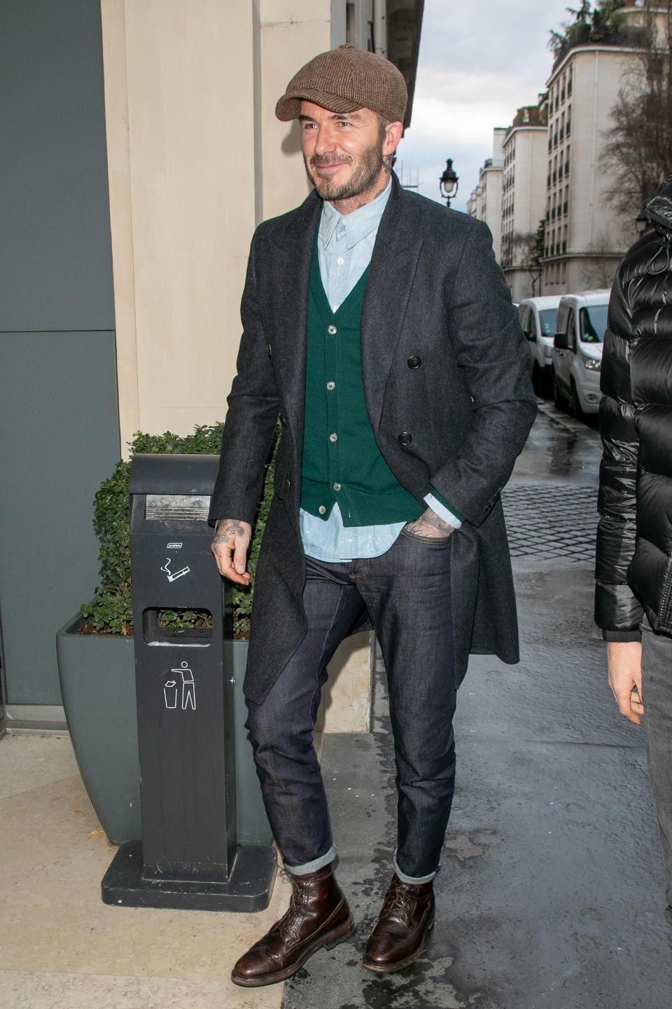 <p>David Beckham is renowned for his dapper street style wardrobe and the former footballer didn’t disappoint while out and about in Paris. <em>[Photo: Getty]</em> </p>