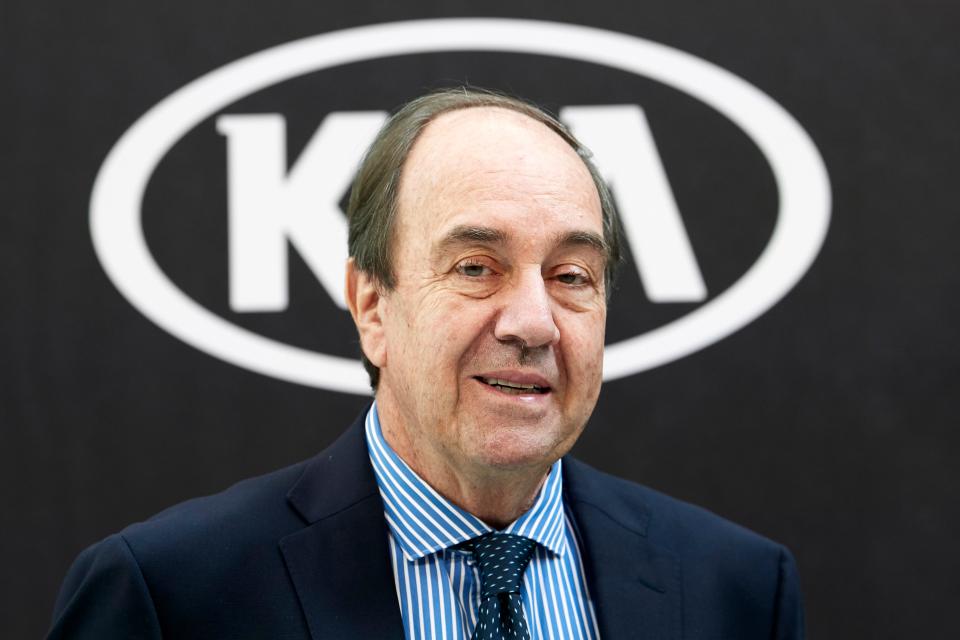 Survivor of an airplane crash in the Chilean Andes in 1972 Nando Parrado poses in a photocall before attending MABS 2019, Management & Business Summit, at Ifema on June 06, 2019 in Madrid, Spain.