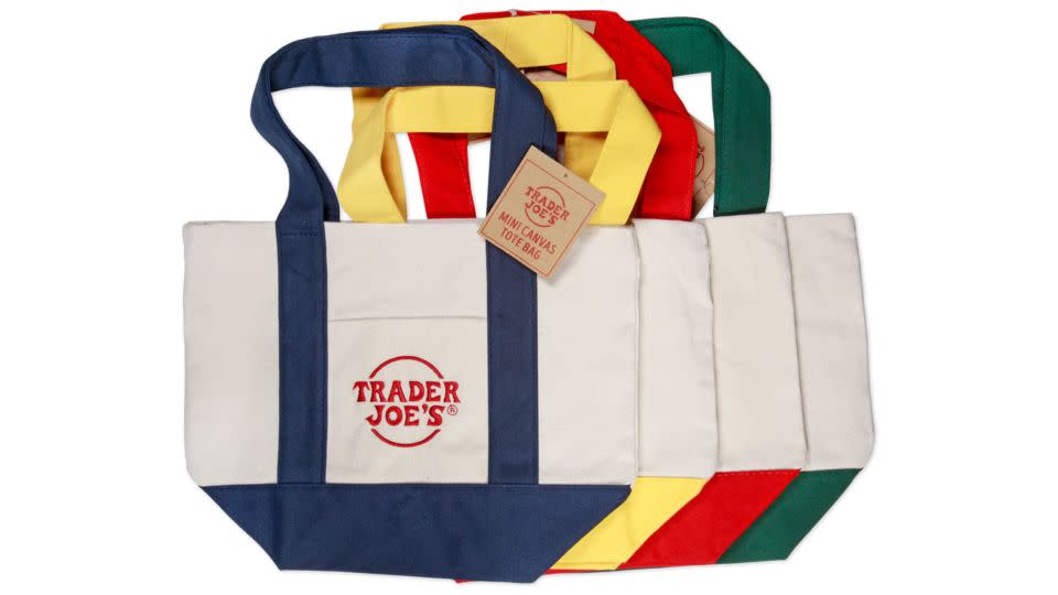The viral Trader Joe's mini canvas tote bag. - From Trader Joe's
