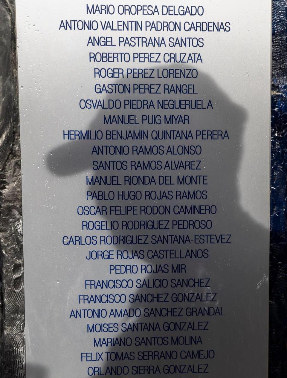 Part of the new monument installed at the Bay of Pigs Memorial Park on Wednesday, April 12, 2023, in Miami, Fla.