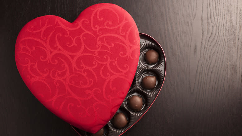 Heart-shaped box of chocolates