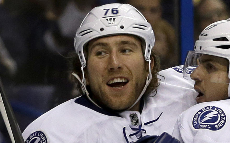 Pierre-Cedric Labrie played three seasons for the Tampa Bay Lightning. (AP)