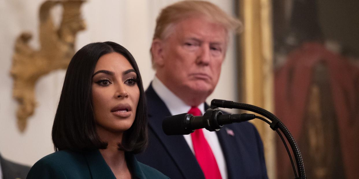 GettyImages donald trump kim kardashian