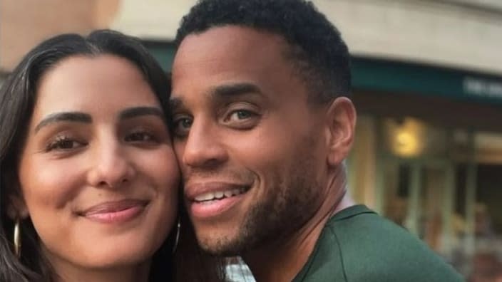 Actor Michael Ealy (right) wrote a touching tribute to wife Khatira Rafiqzada (left) as violence rages on in her native Kabul, Afghanistan. (Instagram)