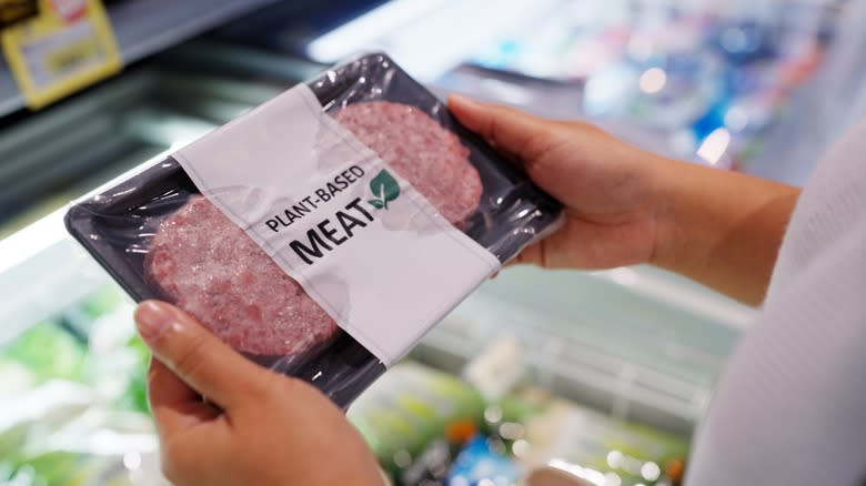plant-based meat in package
