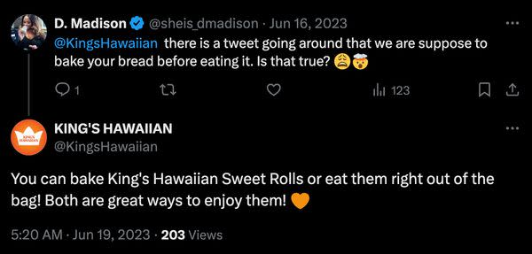Online users on X claimed the Kings Hawaiian company advised its original Hawaiian sweet rolls must be baked before eating.
