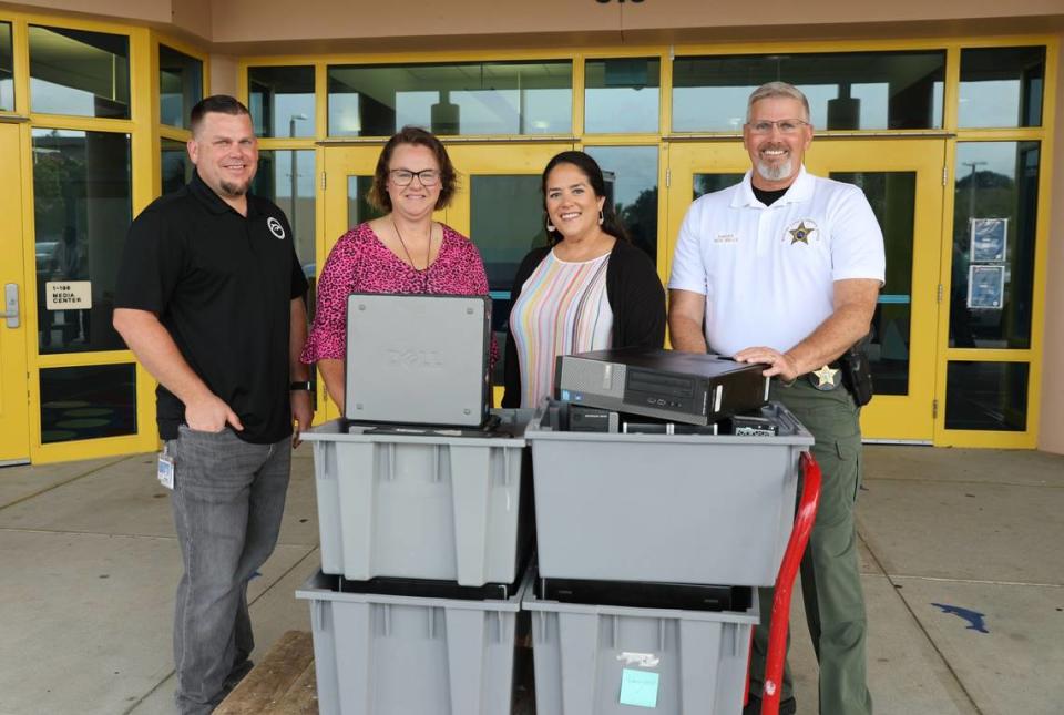 The Manatee County Sheriff’s Office donated computers that were seized from illegal gaming operations.