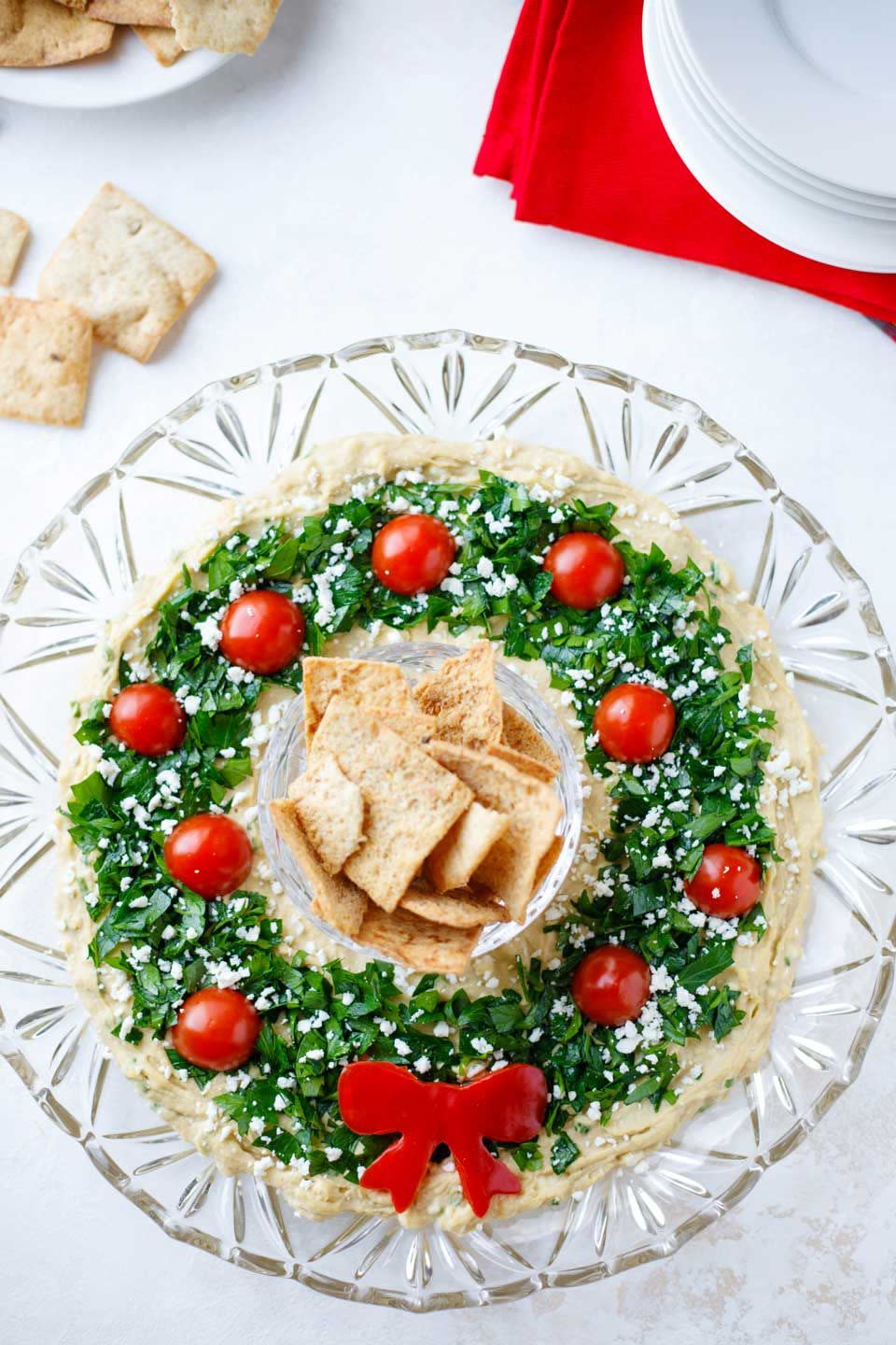 Hummus Wreath