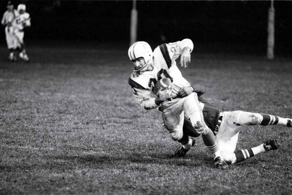 AFL Football: Boston Patriots Gino Cappelletti (20) in action vs Buffalo Bills, Boston, MA 11/3/1962