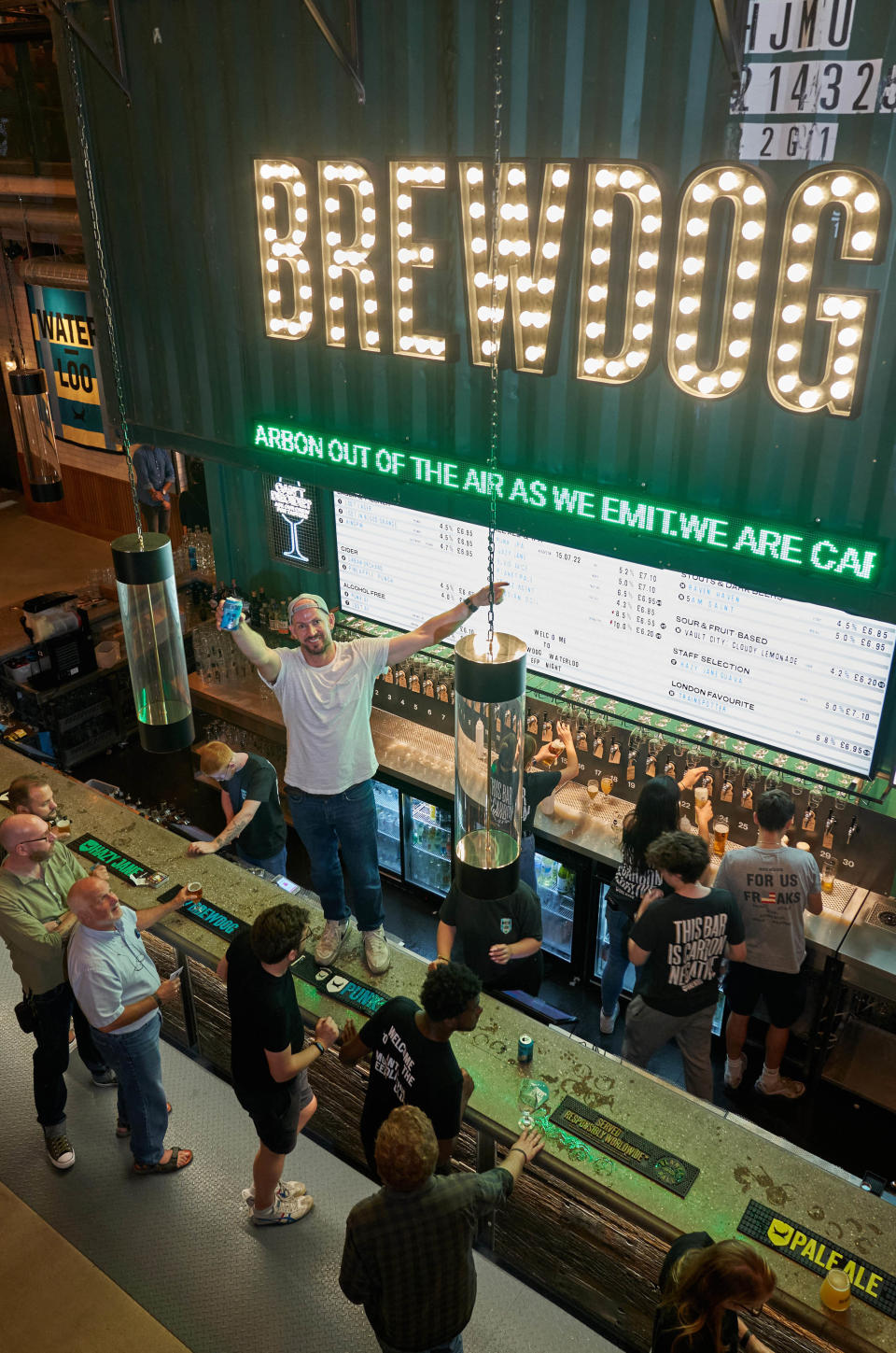 James Watt, BrewDog CEO, at the launch event of the new BrewDog Waterloo in August.