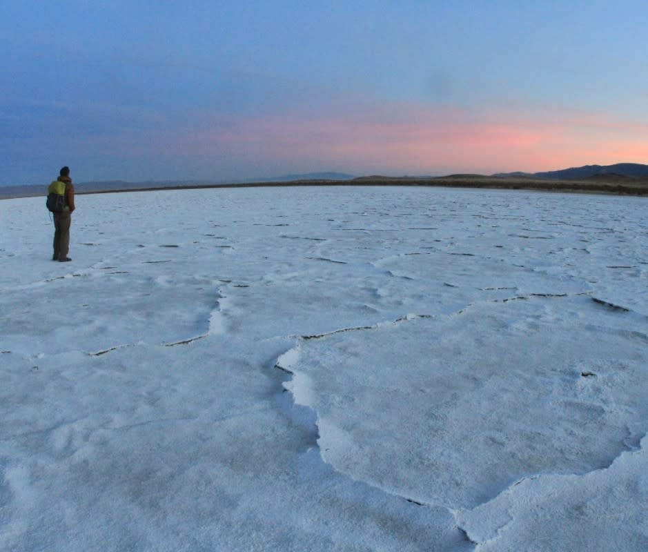 Soda Lake in Carrizo Plain National Monument. The dry lake bed's crispy surface is often as empty as the moon, but an easier commute. <p>Chuck Graham</p>