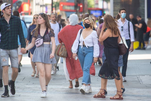 People out and about in central London