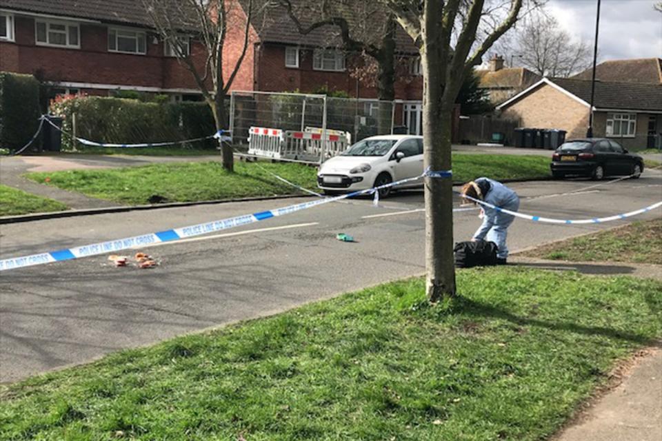 Forensic investigators were at the scene of the stabbing in Croydon on Wednesday (John Dunne/Evening Standard)