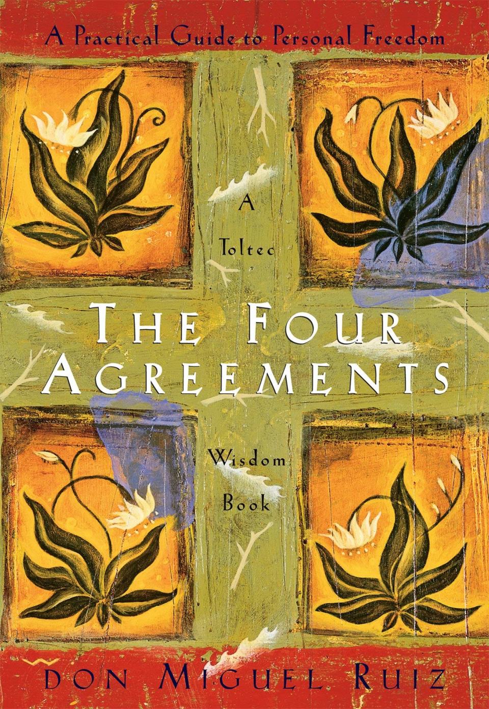 The Four Agreements, which talks about the agreements that you can implement to disqualify your own judgments, helps you avoid thought and behavior patterns that create frustration, blame, hurt feelings, and other negative emotions. This is a book of teachings that really compels people to completely change their whole system of thought.