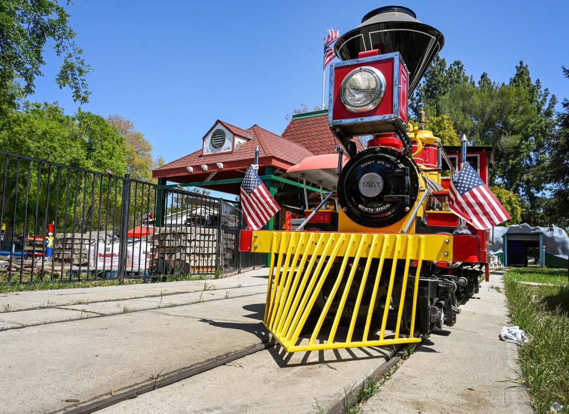 The train ride is currently being restored at Playland in Roeding Park and ready for passengers when the park reopens on June 1.