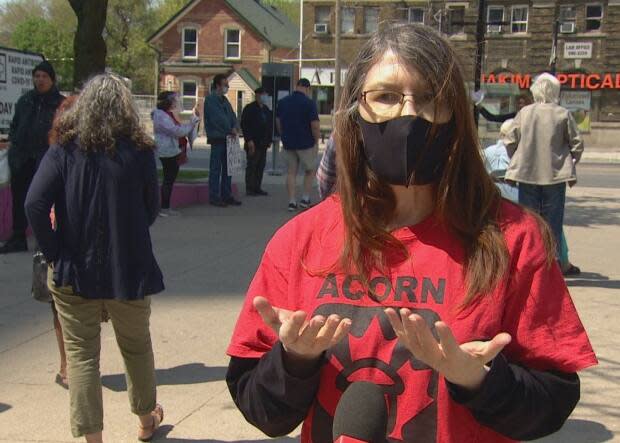 Maryanna Lewyckyj, a member of Toronto ACORN, says: 'We want to see a true rent freeze.'