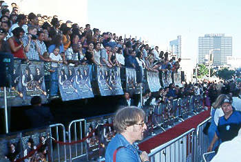 The gathering throng preparing to salivate at the sight of celebrities at the LA premiere for Wild Wild West Photo by Jeff Vespa