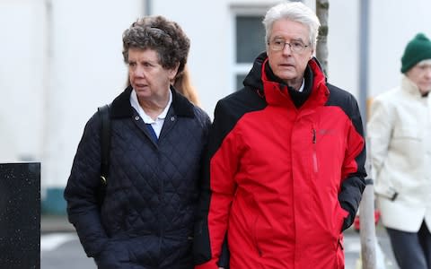 Angela and Brian Etchells arrive at Jersey Magistrates' Court - Credit: PA