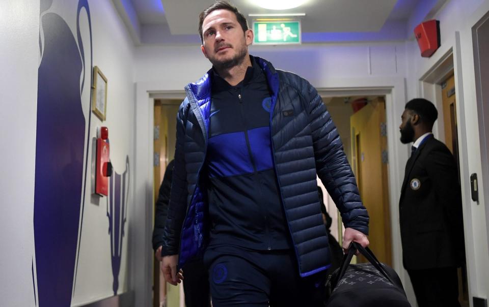 Frank Lampard, manager of Chelsea, arrives prior to the Premier League match between Chelsea and Arsenal in 2020 - GETTY IMAGES