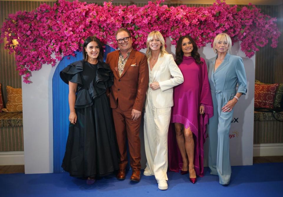 Ware pictured with Alan Carr, Zoe Ball, Samantha Barks and Judy Craymer at the show’s launch (PA)