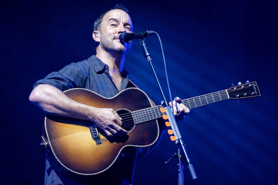 The Dave Matthews Band performs during the Railbird music festival at Keeneland on Sunday, Aug. 29, 2021, in Lexington, Kentucky.