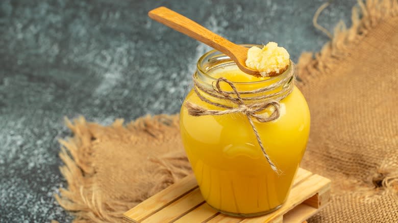 Ghee in a jar