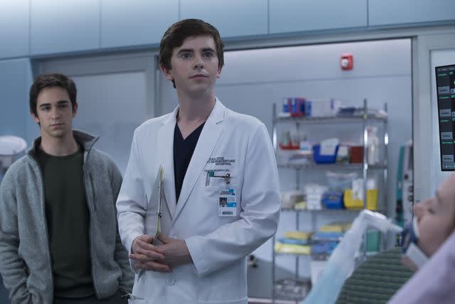 Jack Rowand/Sony/Kobal/Shutterstock Freddie Highmore (center) on 'The Good Doctor'