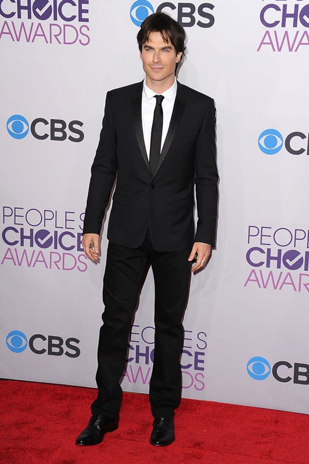 BEST: Ian Somerhalder. Let's face it, Somerhalder would look good in anything (and especially nothing at all!). But he is especially dapper in this classic black look.